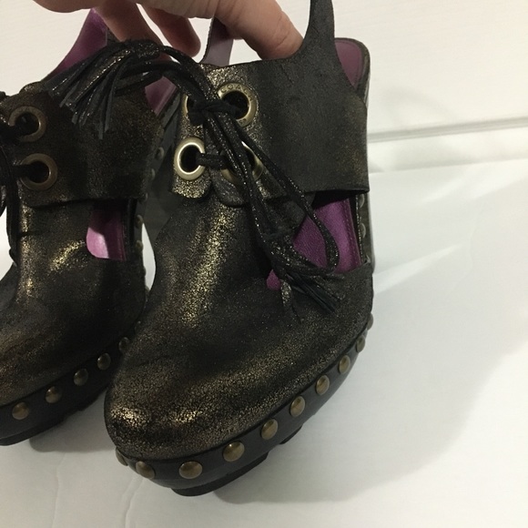 *Sold*Coach Poppy Rena Leather Platform Heels Sz 9.5 B - Picture 4 of 15